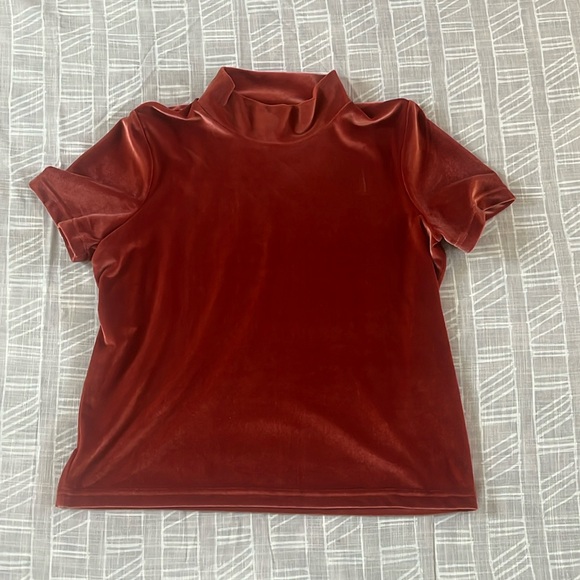 Madewell Mockneck Velvet Shirt - Picture 3 of 8